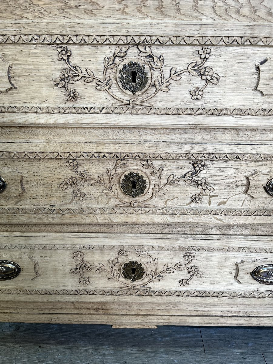 Louis XVI Period Liège Sloping Desk In Natural Oak-photo-4