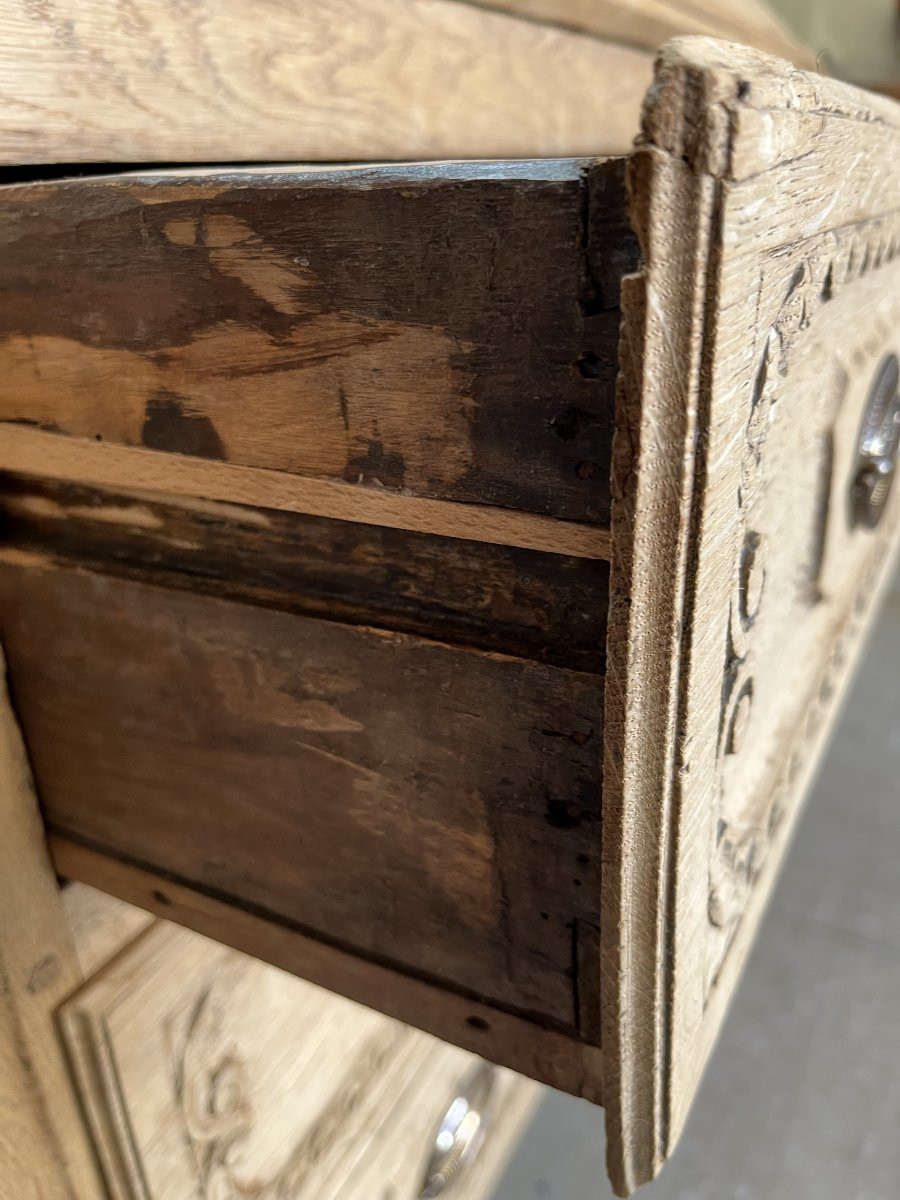 Louis XVI Period Liège Sloping Desk In Natural Oak-photo-4
