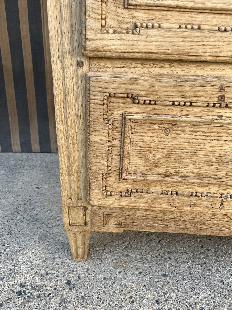 Commode Liégeoise d'époque Louis XVI En Chêne Naturel -photo-3