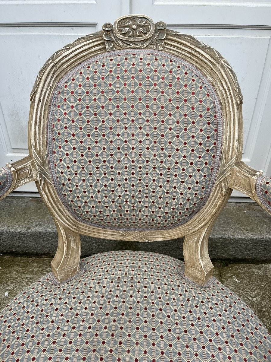 Fauteuil d'époque Louis XVI-photo-3
