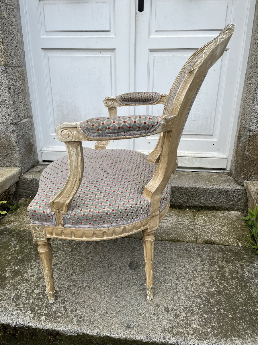 Fauteuil d'époque Louis XVI-photo-4