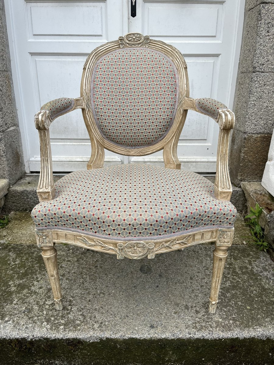 Fauteuil d'époque Louis XVI-photo-5