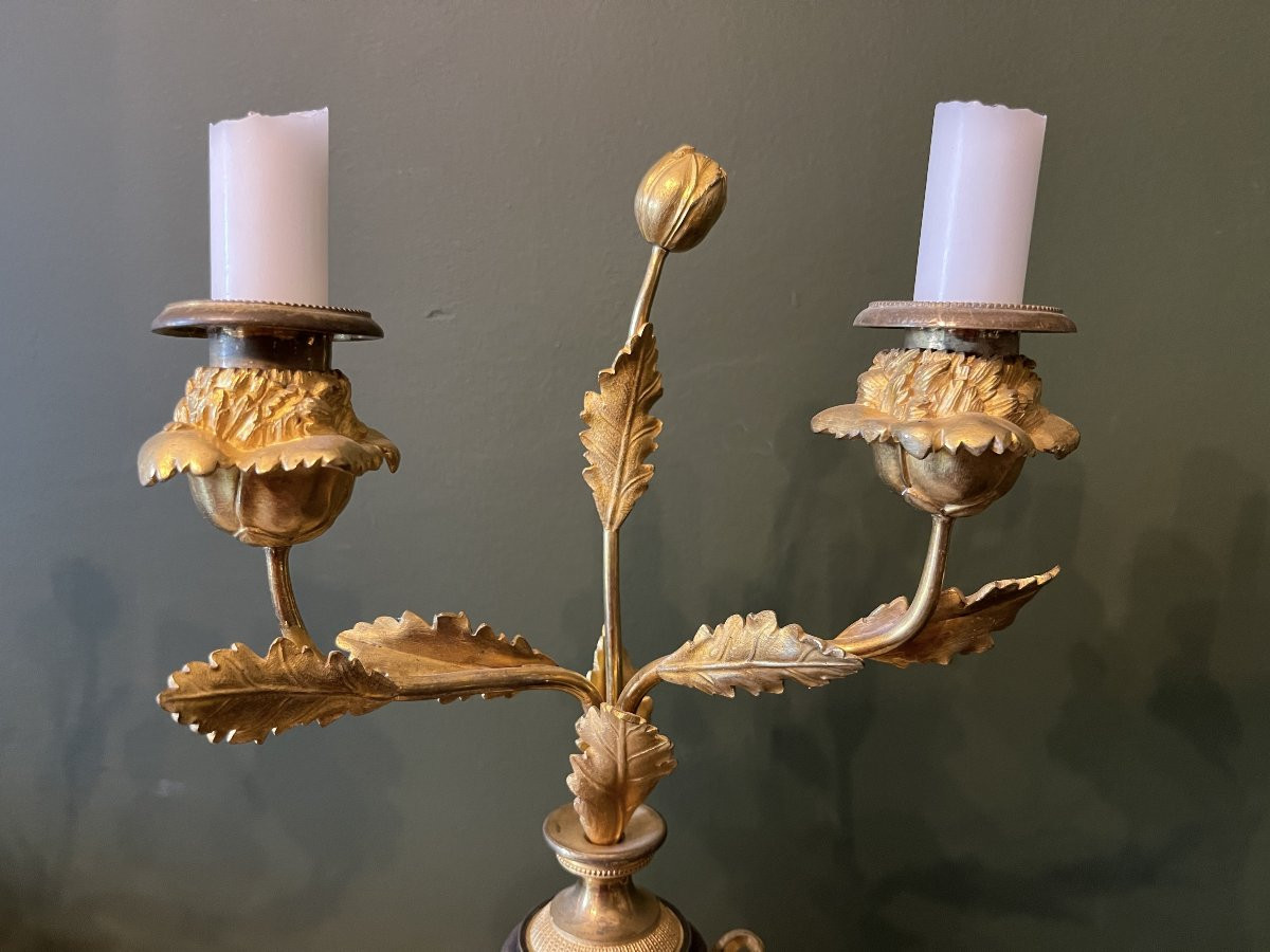 Pair Of Candelabra From The Early 19th Century-photo-3
