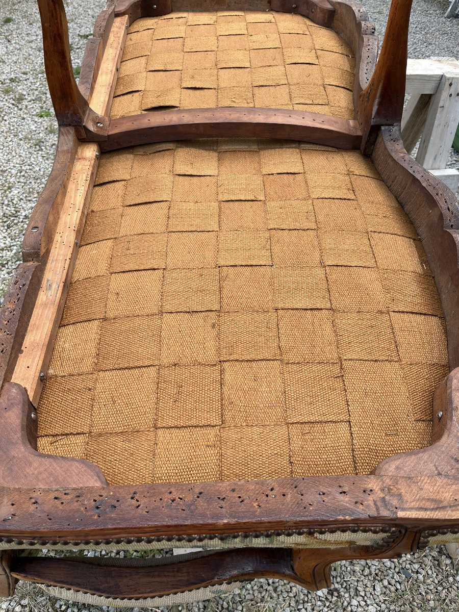 Louis XV Period Walnut Bench-photo-4