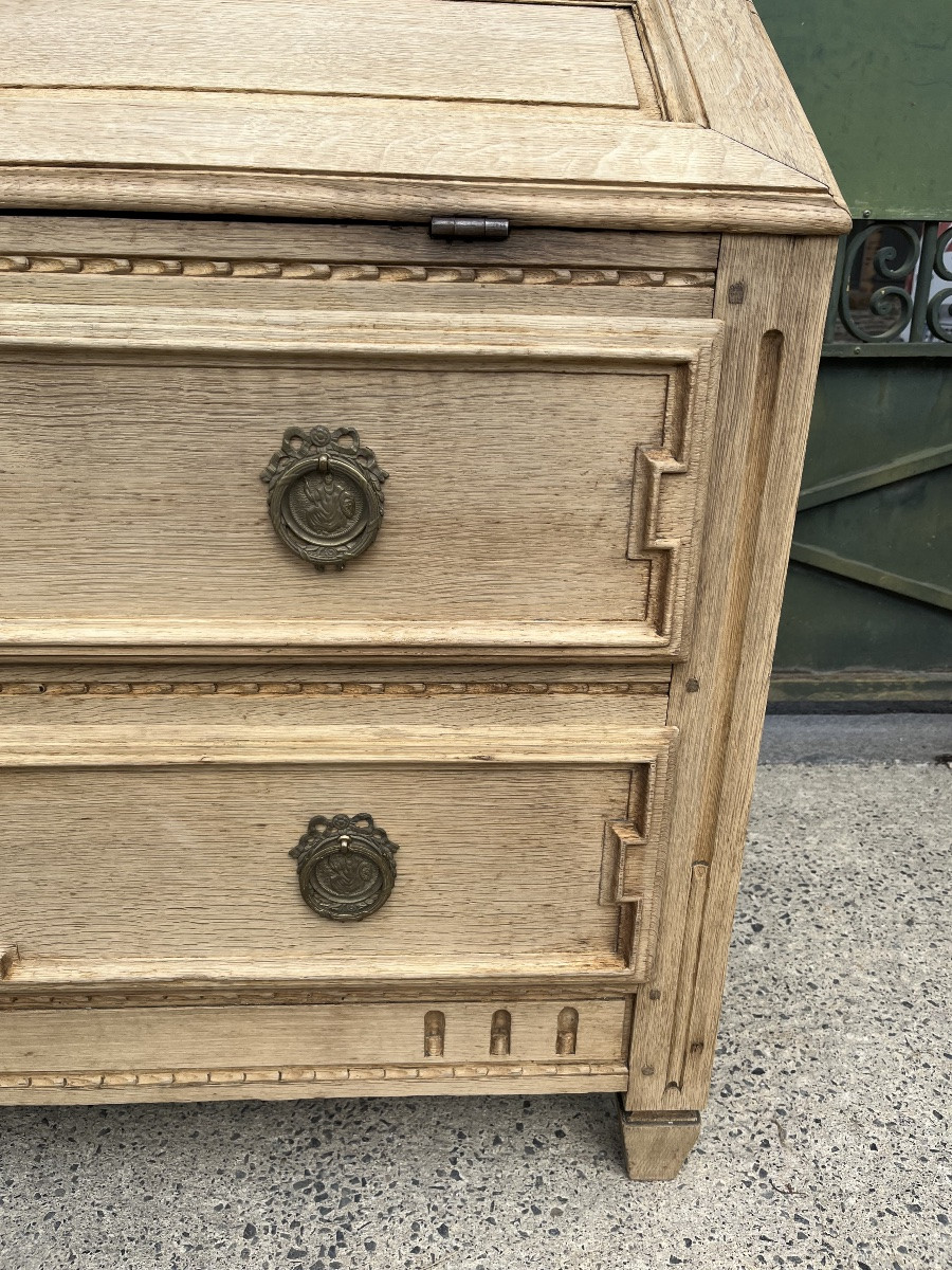 Louis XVI Period Sloping Desk In Natural Oak -photo-3