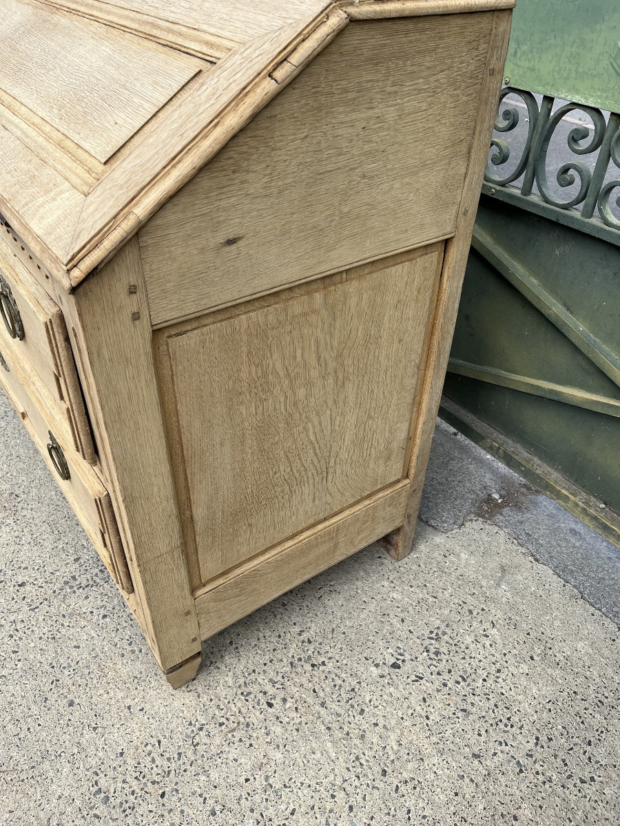 Louis XVI Period Sloping Desk In Natural Oak -photo-2