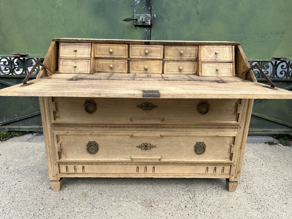 Louis XVI Period Sloping Desk In Natural Oak -photo-3