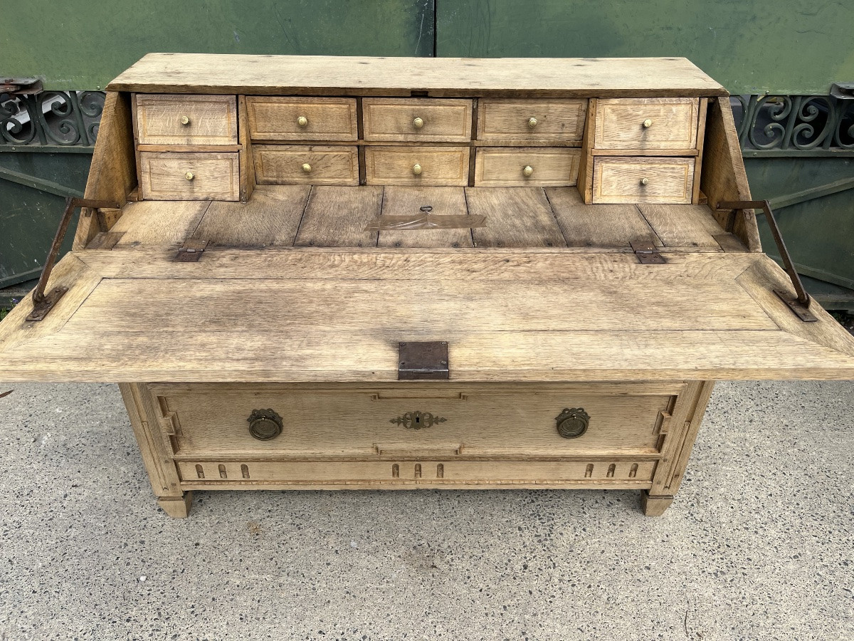 Louis XVI Period Sloping Desk In Natural Oak -photo-4