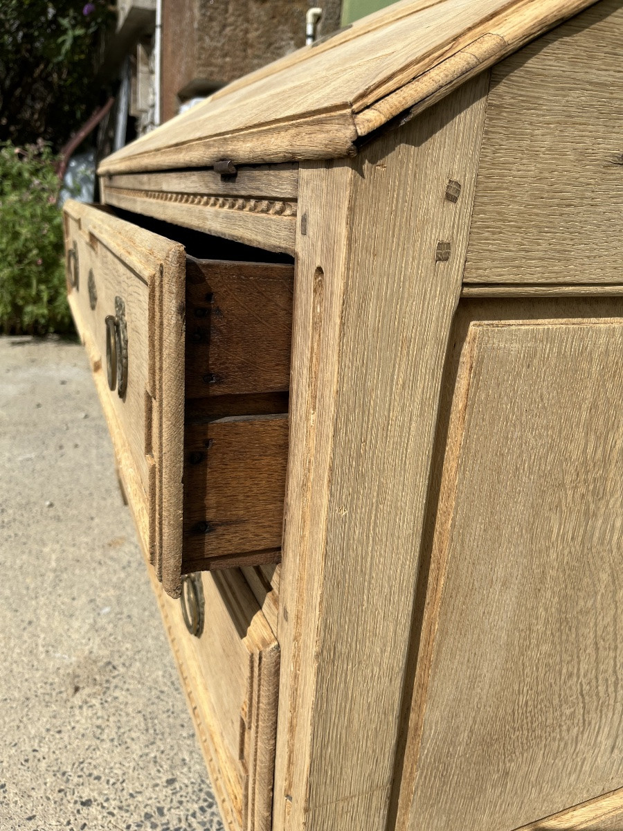 Louis XVI Period Sloping Desk In Natural Oak -photo-6