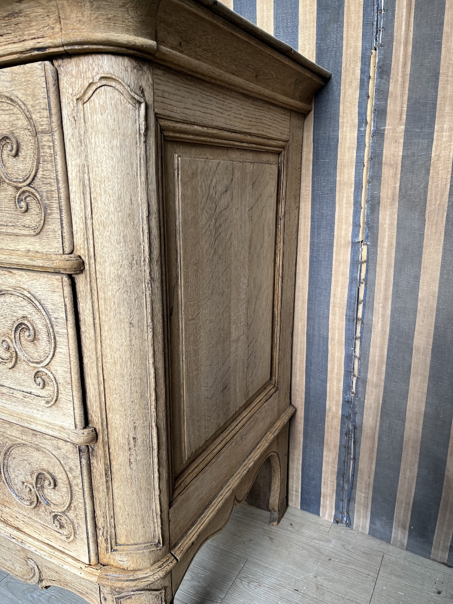 Liège Louis XV Chest Of Drawers In Natural Oak -photo-2