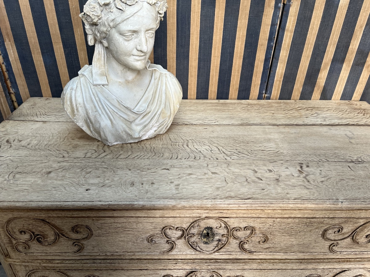 Liège Louis XV Chest Of Drawers In Natural Oak -photo-5