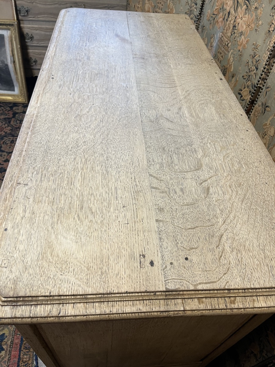 Commode d’époque Louis XVI en chêne naturel -photo-5