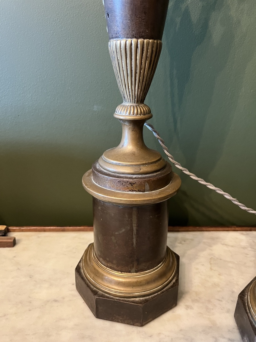 Pair Of 19th Century Carcel Lamps-photo-3