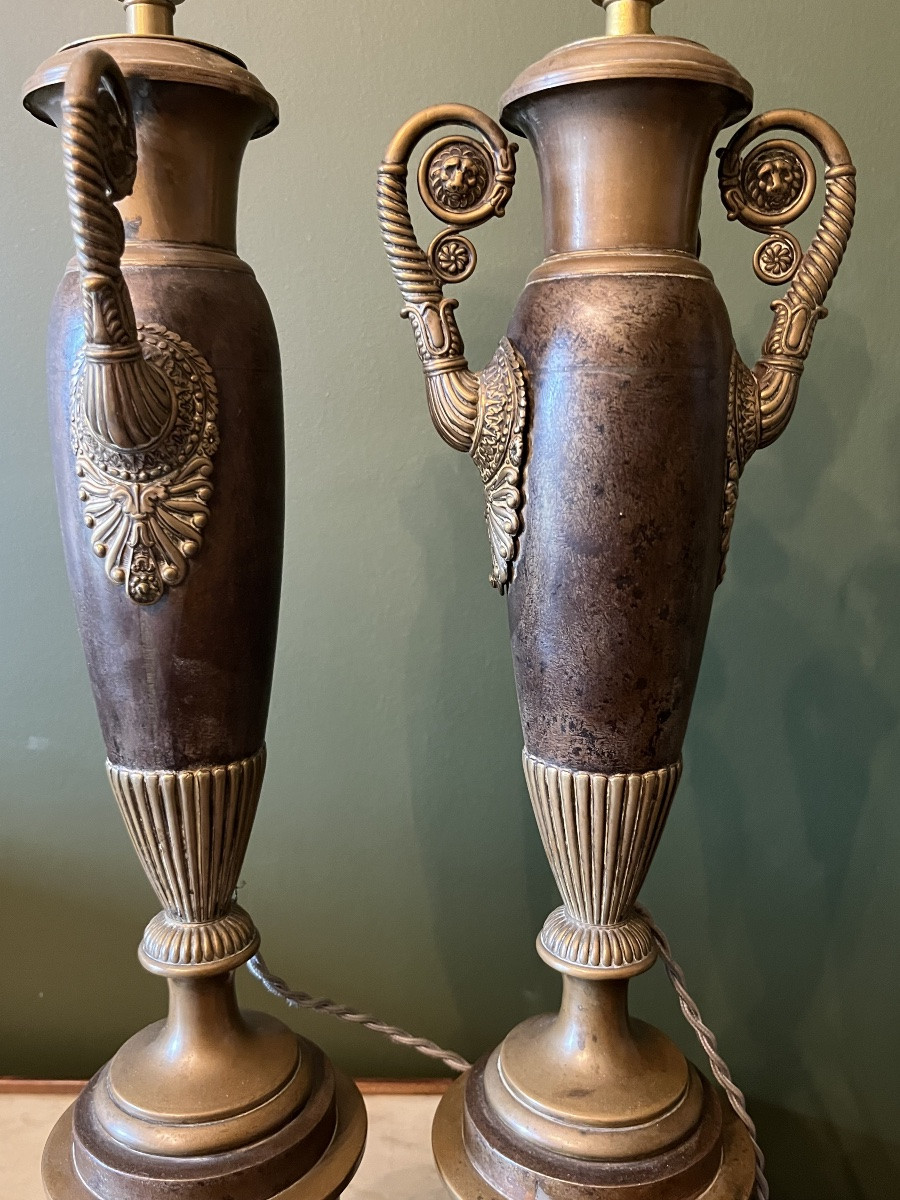 Pair Of 19th Century Carcel Lamps-photo-5