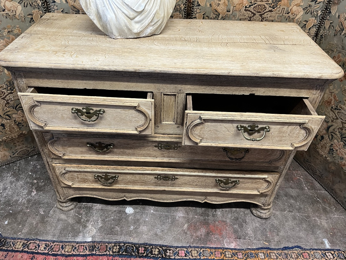 Small 19th Century Chest Of Drawers In Natural Oak -photo-4