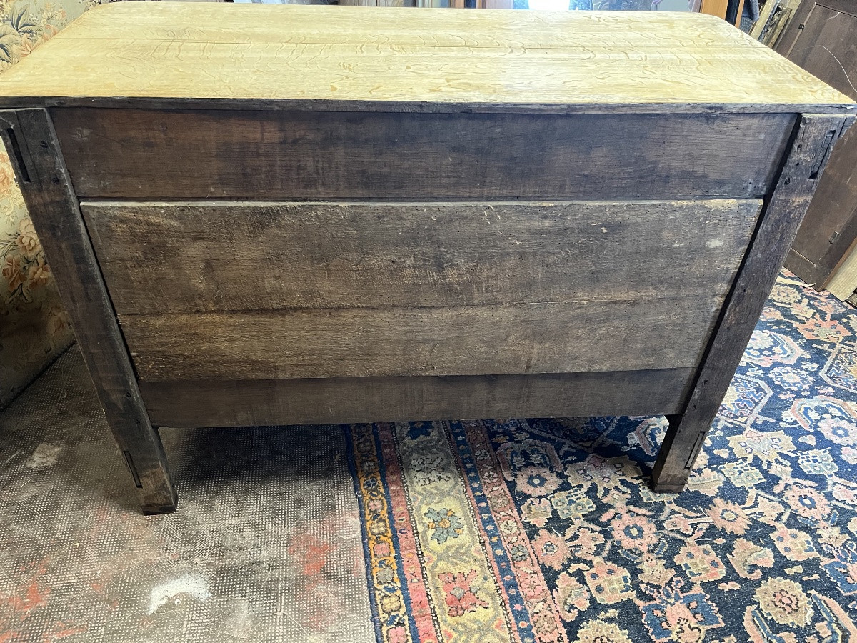 Small 19th Century Chest Of Drawers In Natural Oak -photo-5