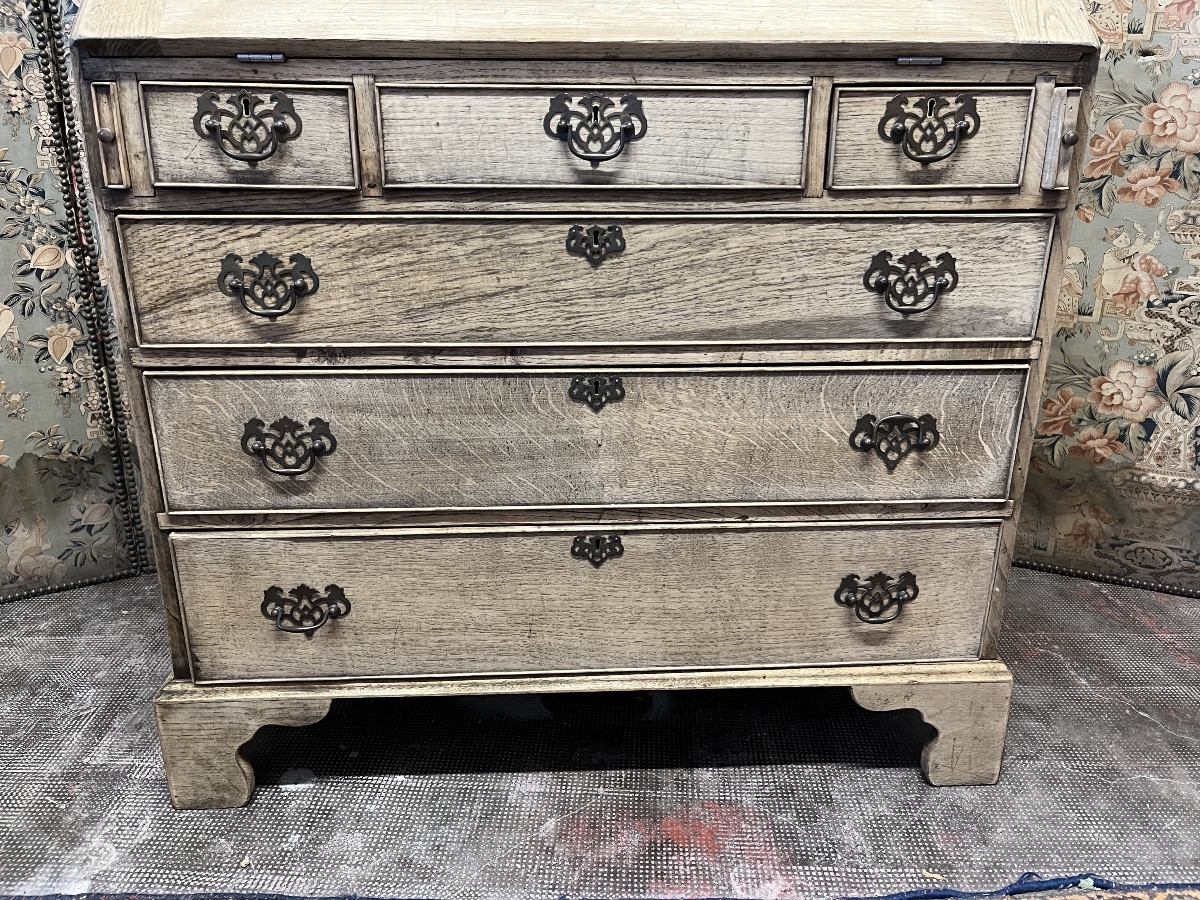 English Natural Oak Writing Desk -photo-3