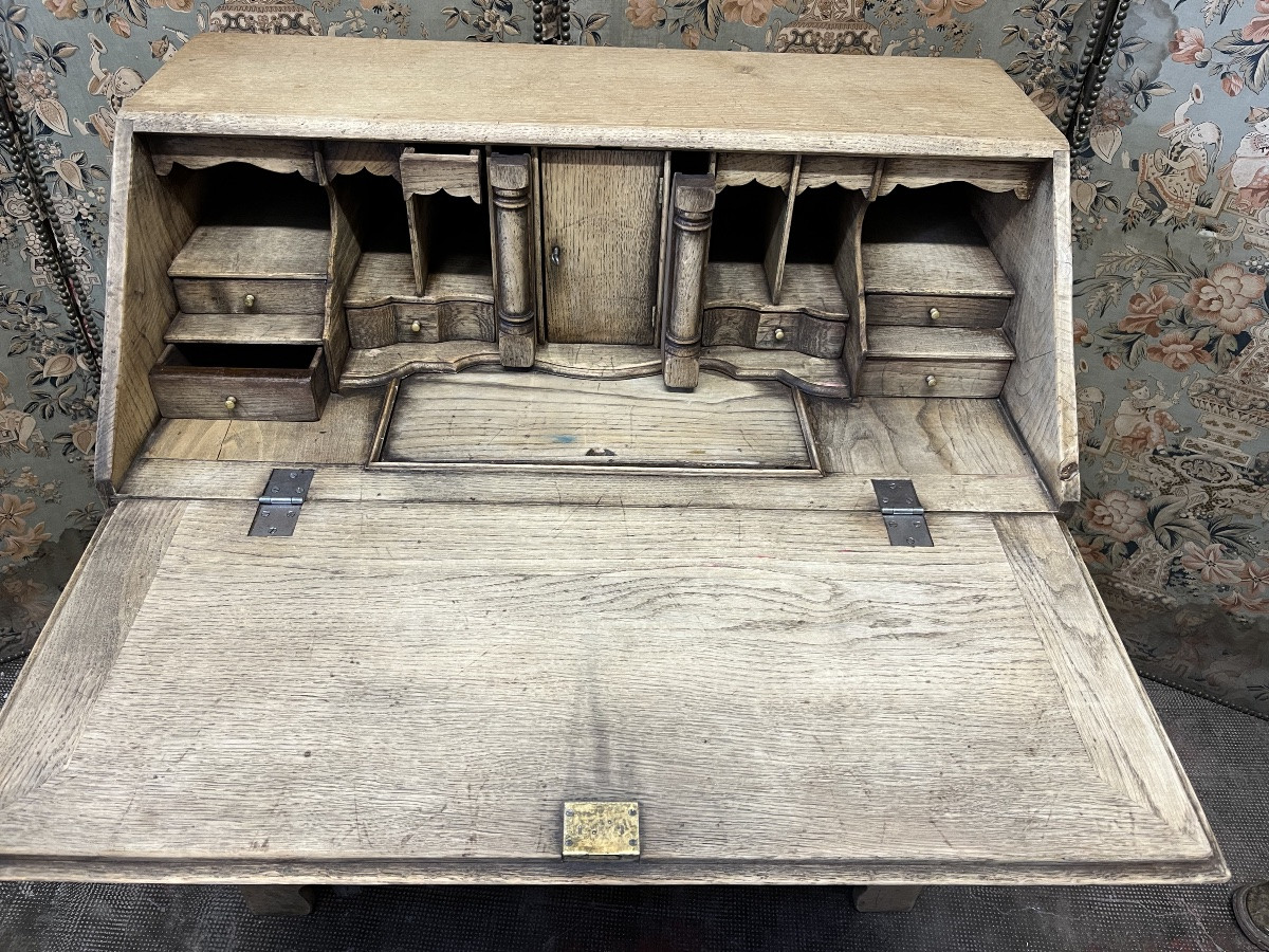 English Natural Oak Writing Desk -photo-3