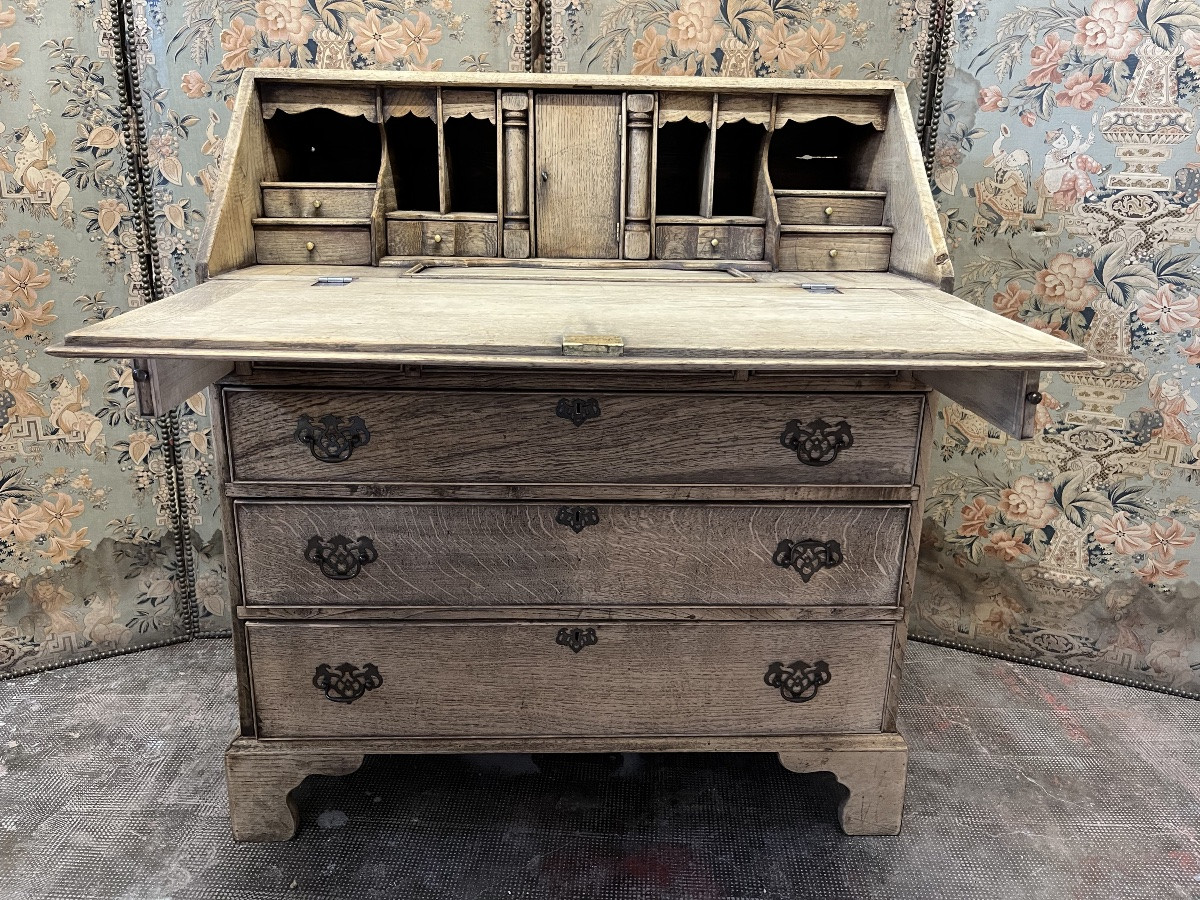 English Natural Oak Writing Desk -photo-4