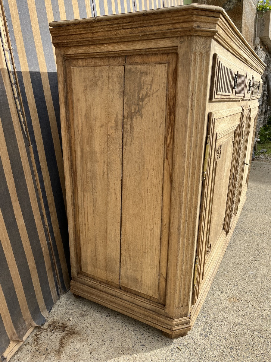 Buffet Liegeois d’époque Louis XVI en chêne naturel -photo-1