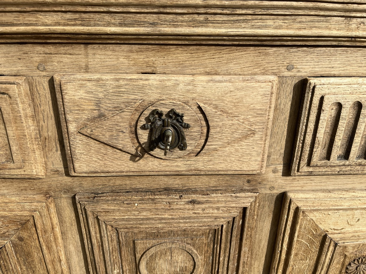Buffet Liegeois d’époque Louis XVI en chêne naturel -photo-3