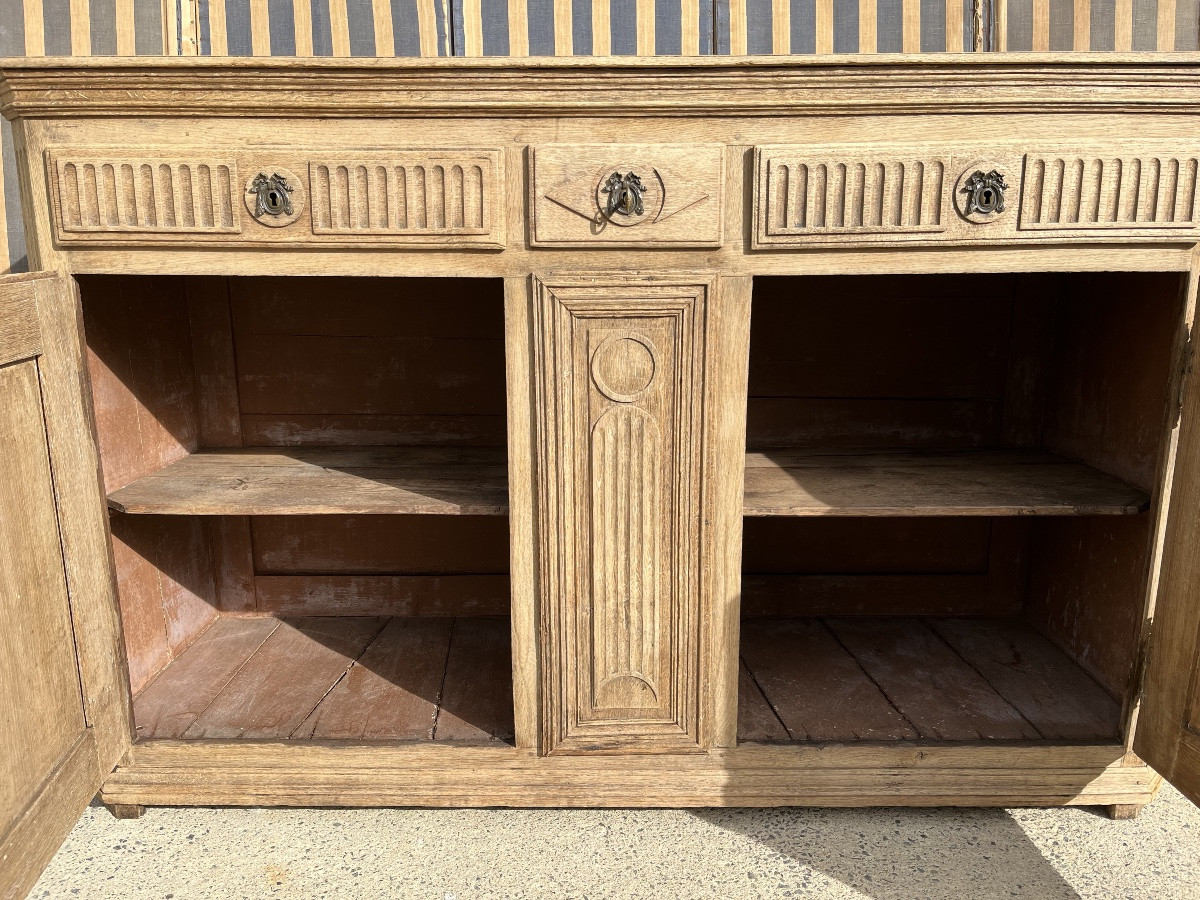 Buffet Liegeois d’époque Louis XVI en chêne naturel -photo-5