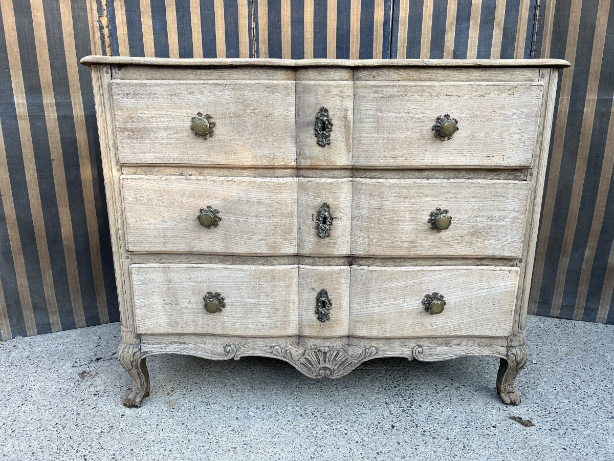 Commode de Namur  du XVIIIe en chêne naturel -photo-2