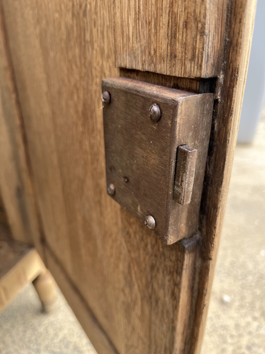 Petit buffet de style Louis XVI en chêne naturel -photo-7