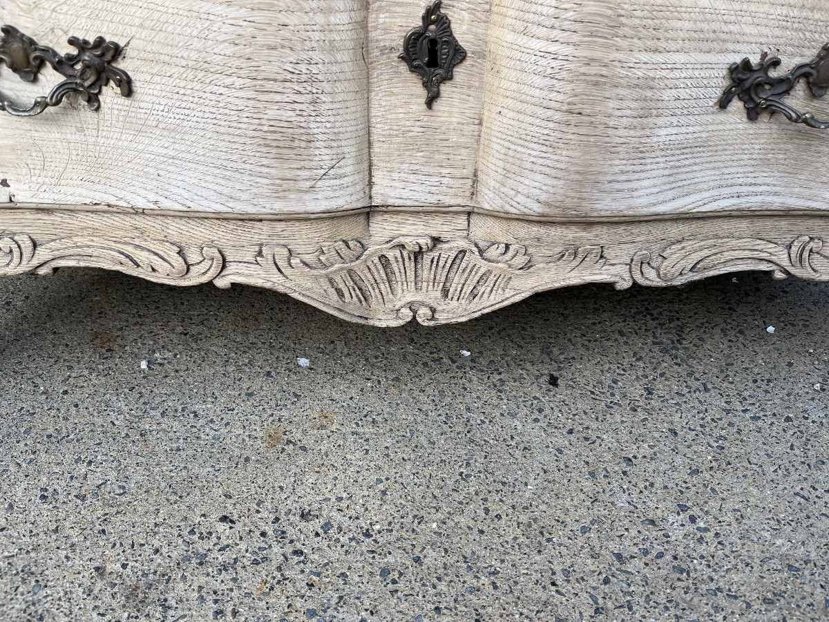 Commode de Namur du XVIIIe en chêne naturel -photo-4