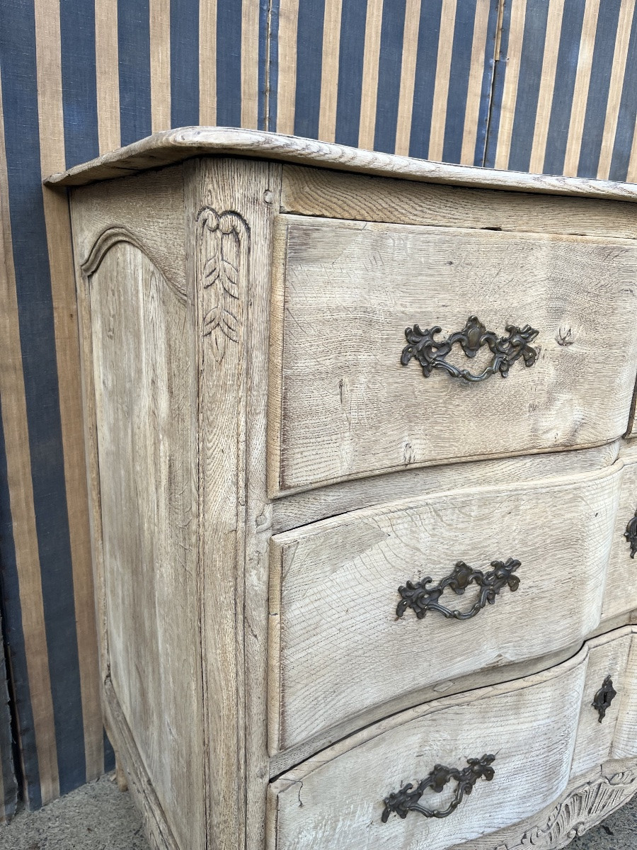 Commode de Namur du XVIIIe en chêne naturel -photo-2