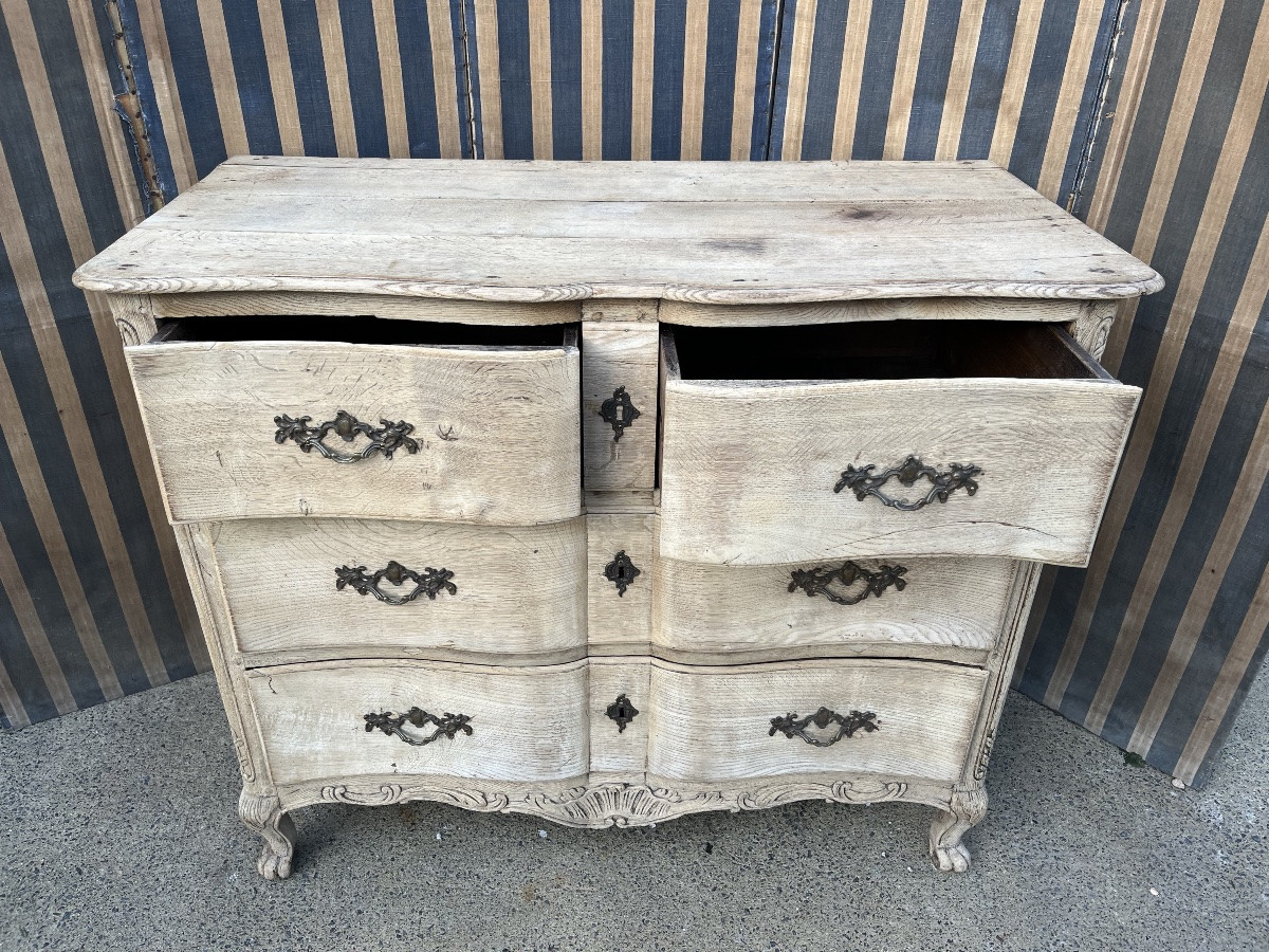 Commode de Namur du XVIIIe en chêne naturel -photo-3