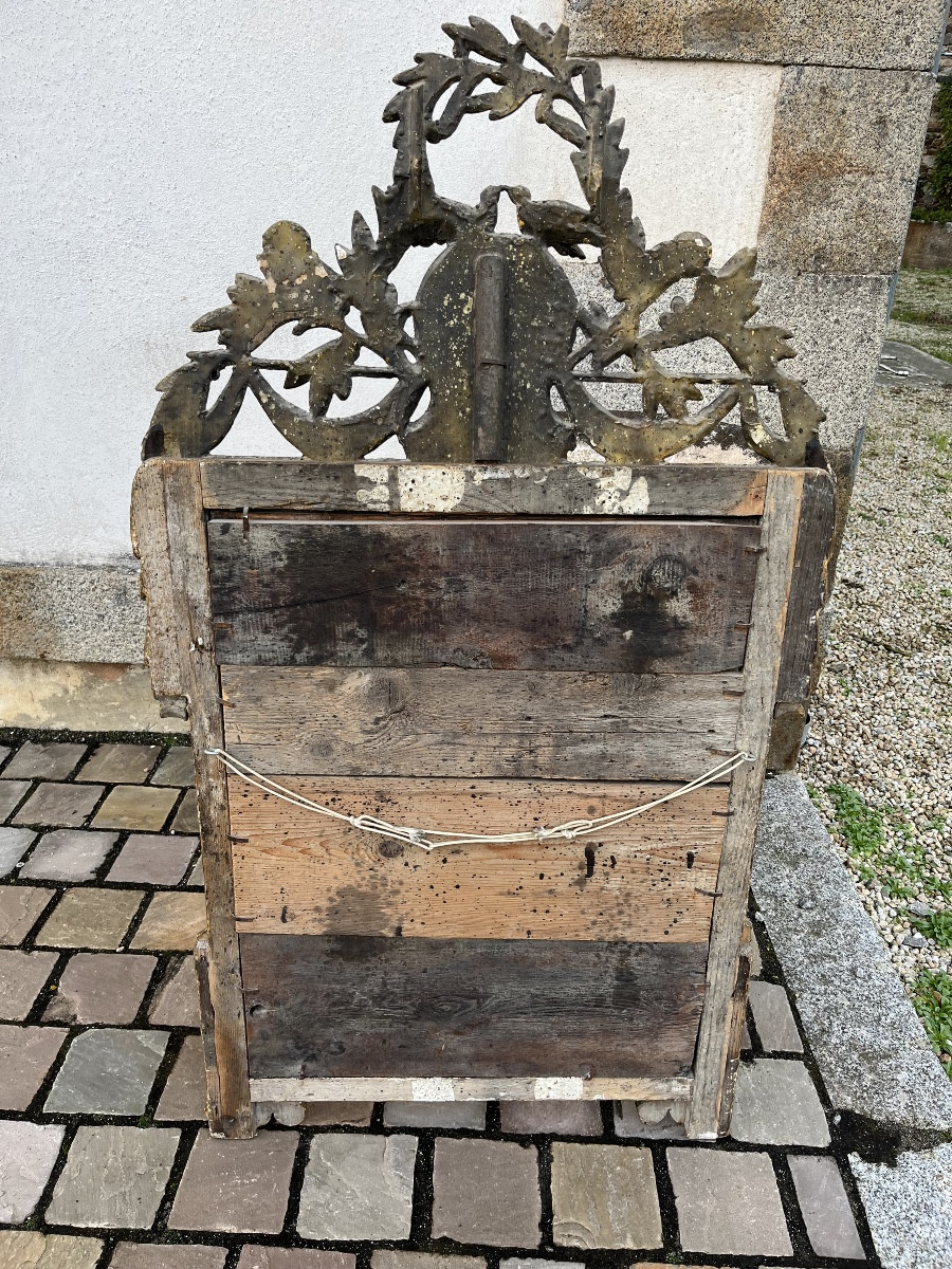 Miroir d’époque Louis XVI en bois doré -photo-5