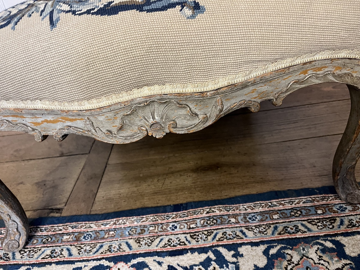 Fauteuil d’époque Louis XV en hêtre laqué . MC-photo-2