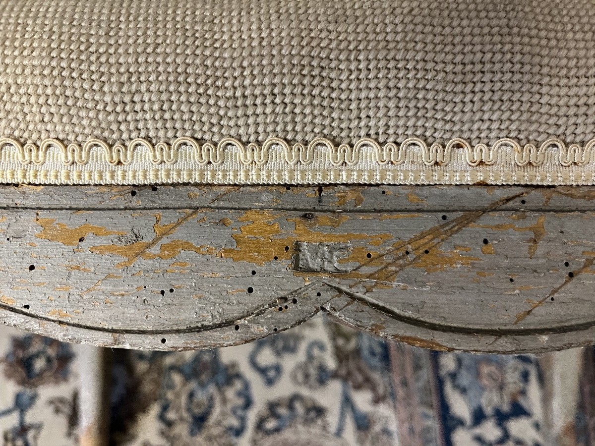 Fauteuil d’époque Louis XV en hêtre laqué . MC-photo-6