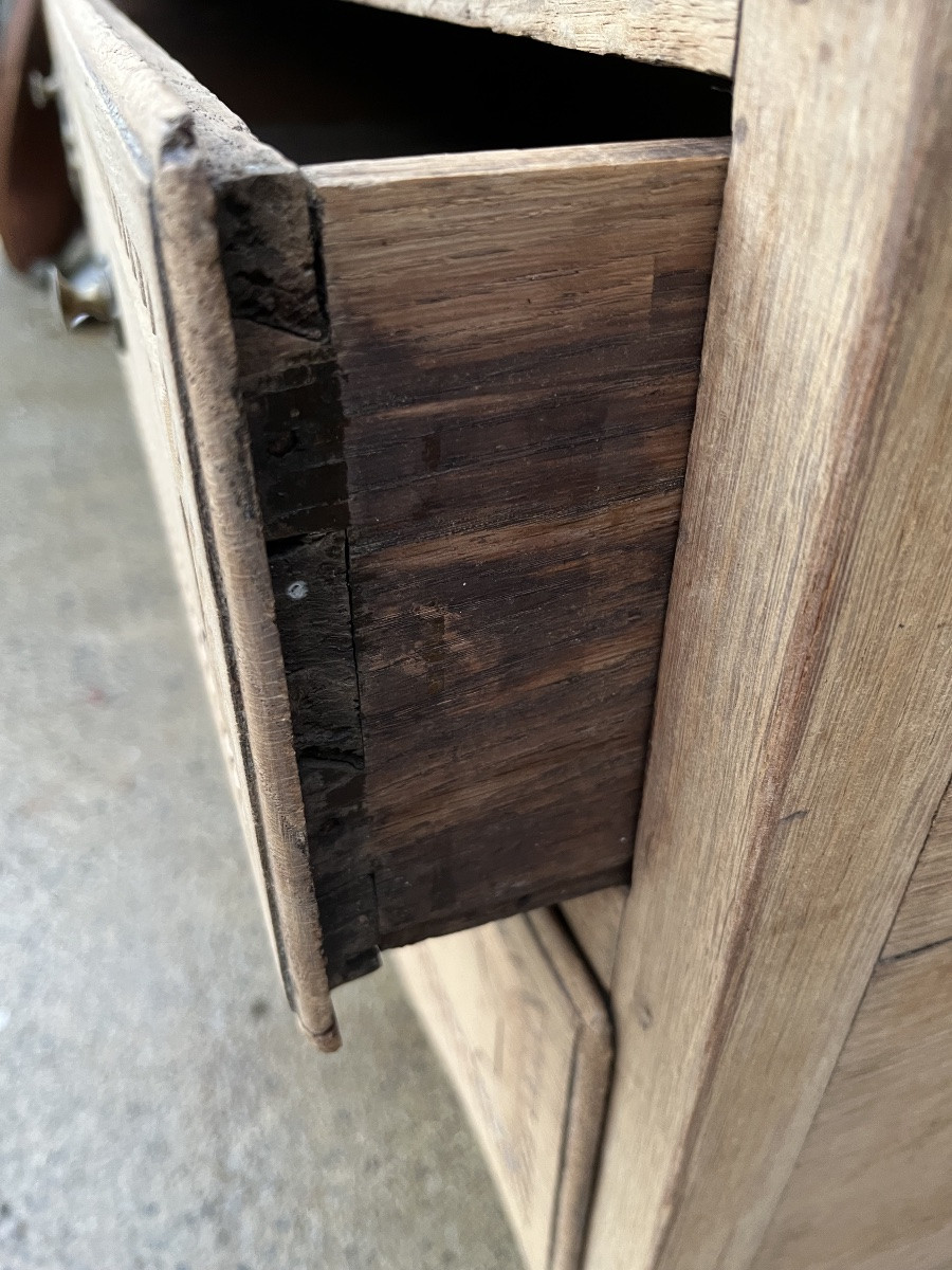 Late 18th-century Natural Oak Slant-front Desk -photo-2