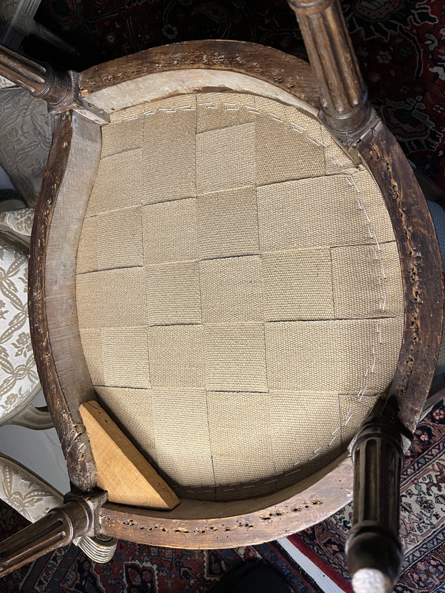 Bergère d’époque Louis XVI de J. Avisse -photo-3