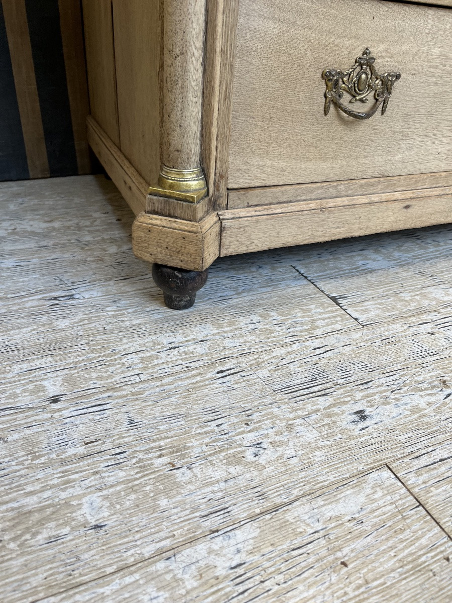 Early 19th-century Dutch Writing Desk In Natural Oak -photo-4