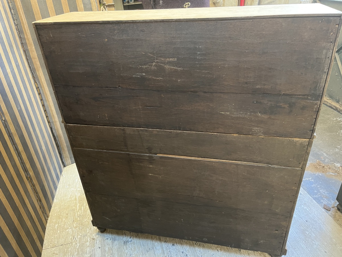 Early 19th-century Dutch Writing Desk In Natural Oak -photo-8