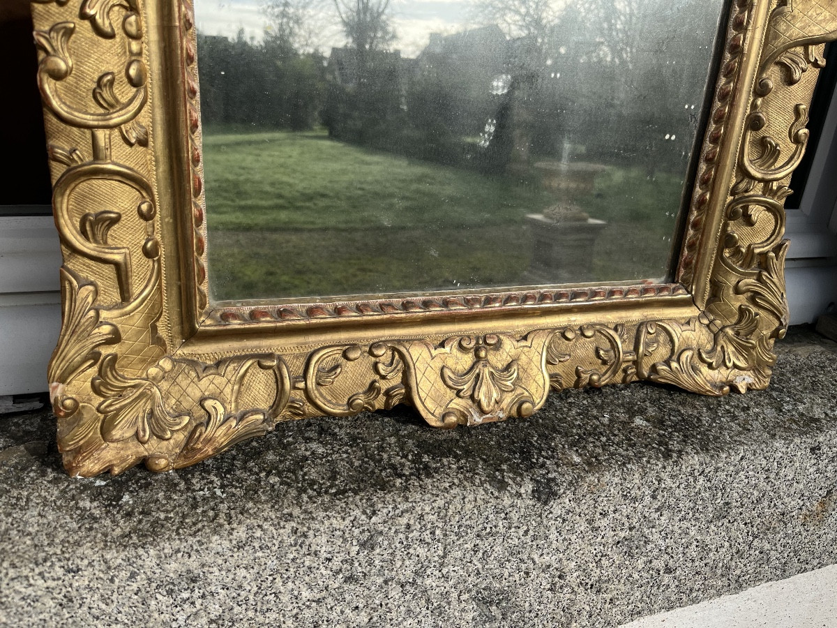 Beautiful Regency Period Mirror In Gilded Wood -photo-3