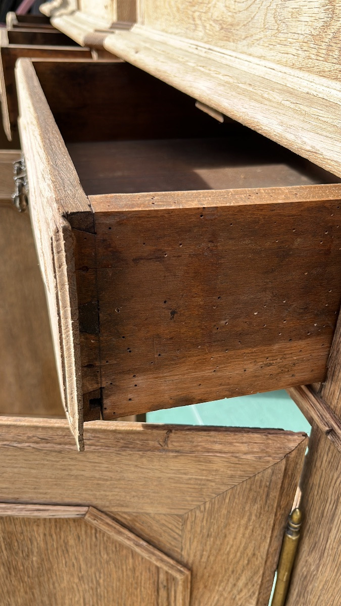 Bibliothèque de style Directoire du XIXe en chêne naturel -photo-4