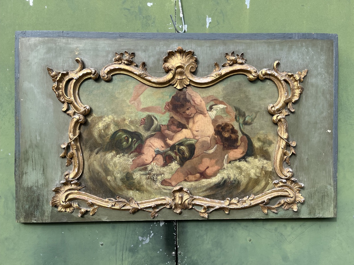 Haut de trumeau de style Louis XV -photo-2