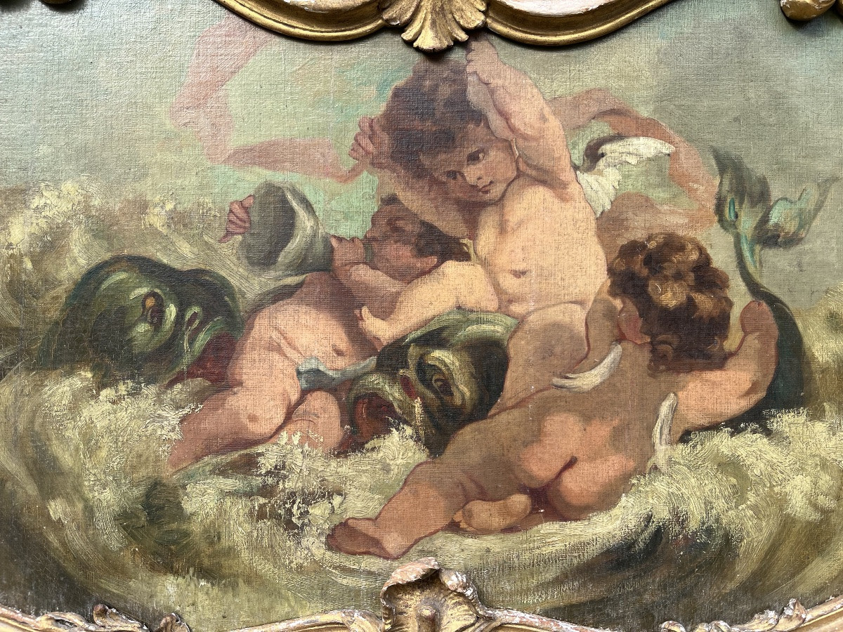 Haut de trumeau de style Louis XV -photo-2