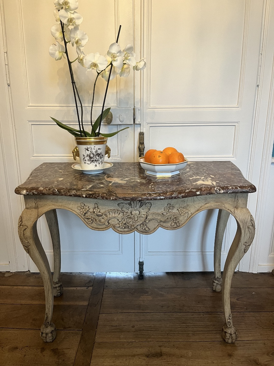 Console en chêne d’époque Régence 