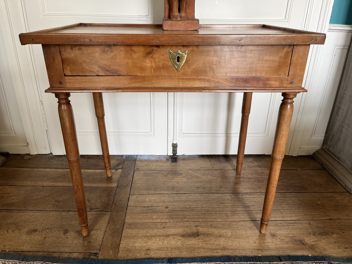Petite Table d’époque Directoire en cerisier -photo-3