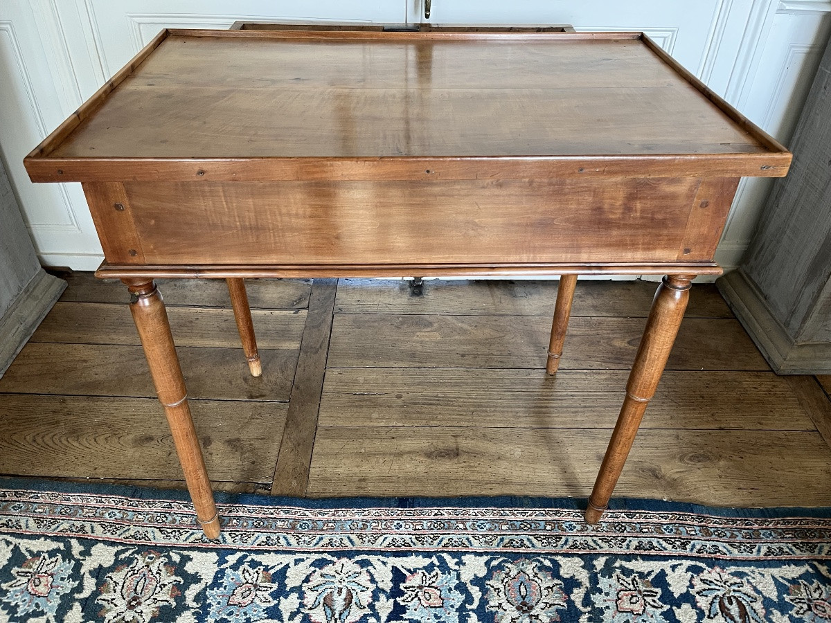Petite Table d’époque Directoire en cerisier -photo-5
