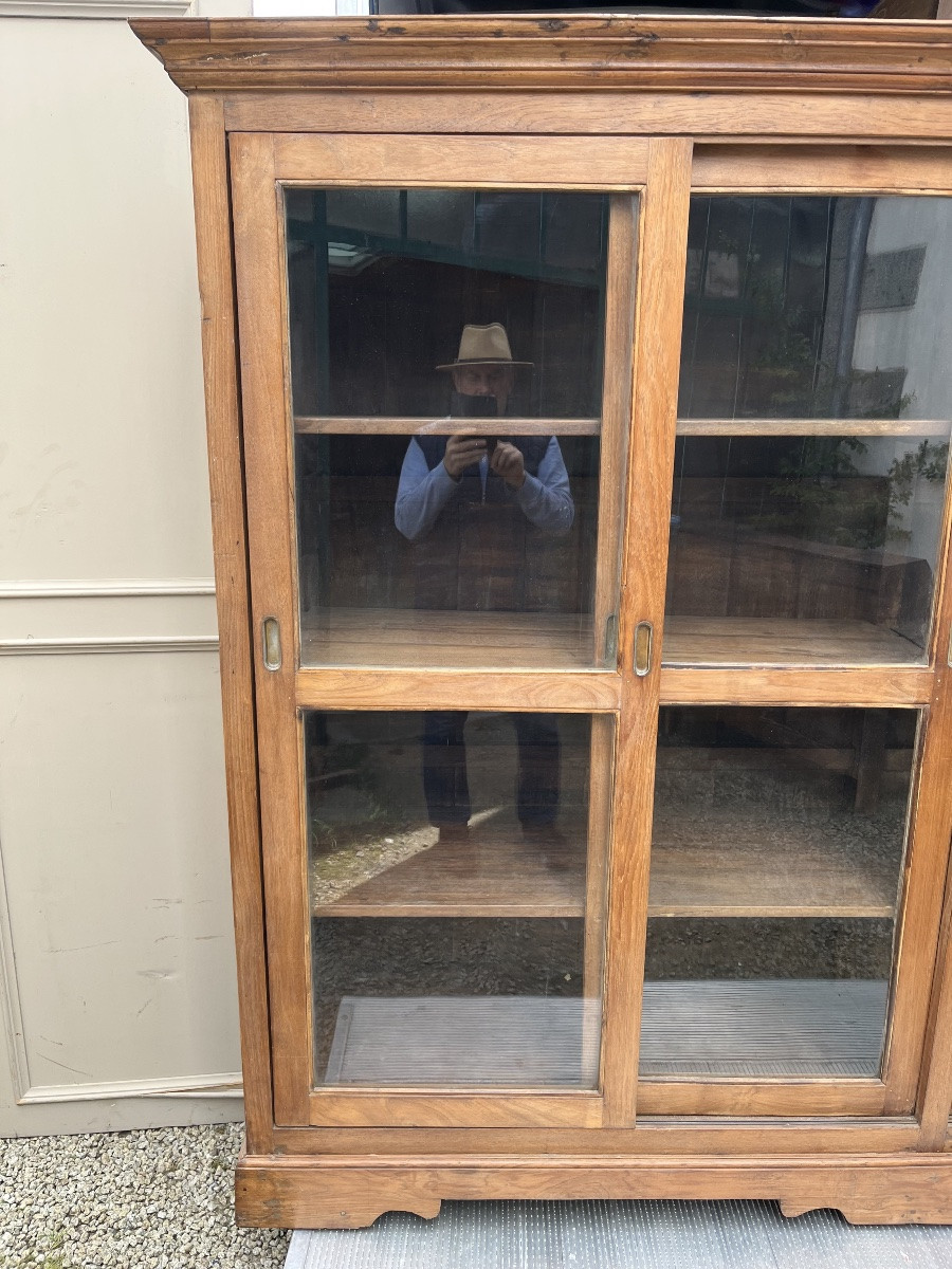 Grande Bibliothèque ou vitrine à portes coulissantes -photo-2