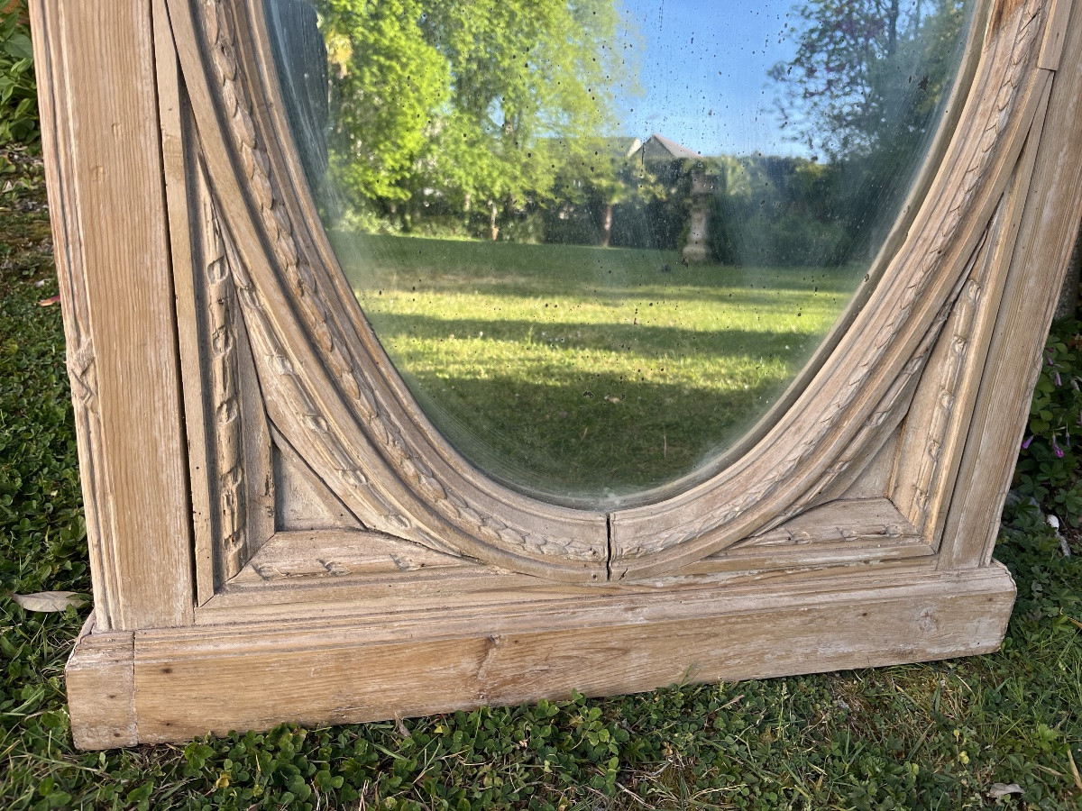 Louis XVI Trumeau In Natural Wood-photo-2