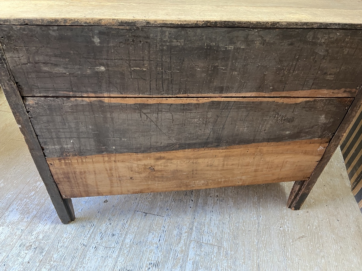 Commode Liégeoise d’époque Louis XVI en chêne naturel -photo-5