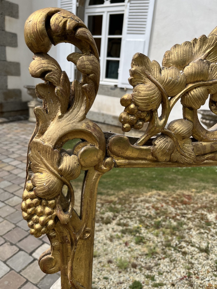 Large Louis XV Period Giltwood Mirror-photo-3