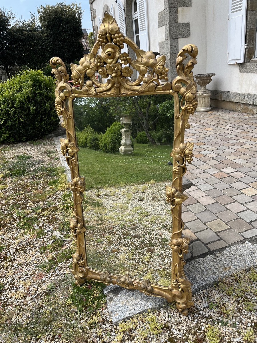 Large Louis XV Period Giltwood Mirror